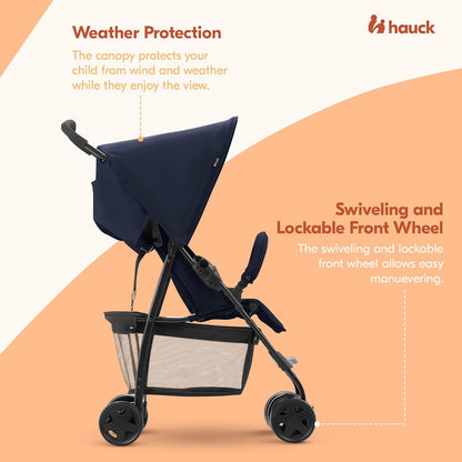 hauck Lightweight and Compact Travel Baby/Toddler Foldable Stroller, Sport, Dark Olive
