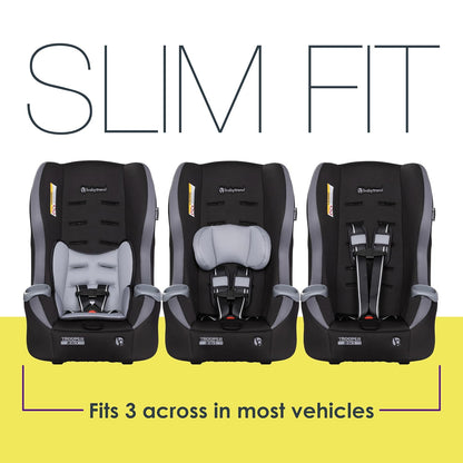 Baby Trend Trooper™ Slim 3-in-1 Convertible Car Seat, Dash Black – Slim Fit, 3-in-1 Growth Modes, Lightweight Design, Adjustable Comfort Padding