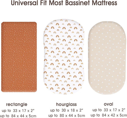 PHF 3 Pack Soft Mini Crib Sheets, Floral & Animal Pack N Play Sheets for Baby Boys Girls, No Slip Universal Fit for Pack N Play, Playard, Portable and Mini Crib Mattresses,Floral & Animal