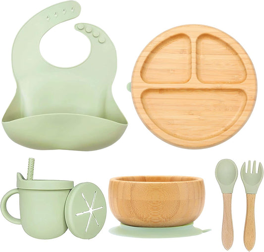 Bamboo Suction Plates for Babies and Bamboo Plates For Kids Baby Feeding and Weaning (Pink)
