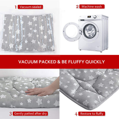 Octagon Playpen Mat Grey, Non Slip 8 Panel Playpen Mattress Mat Fits Regalo Extra Large Play Yard and hiccapop XL 69" Baby Playpen, Grey Star Octagon Playard Pad