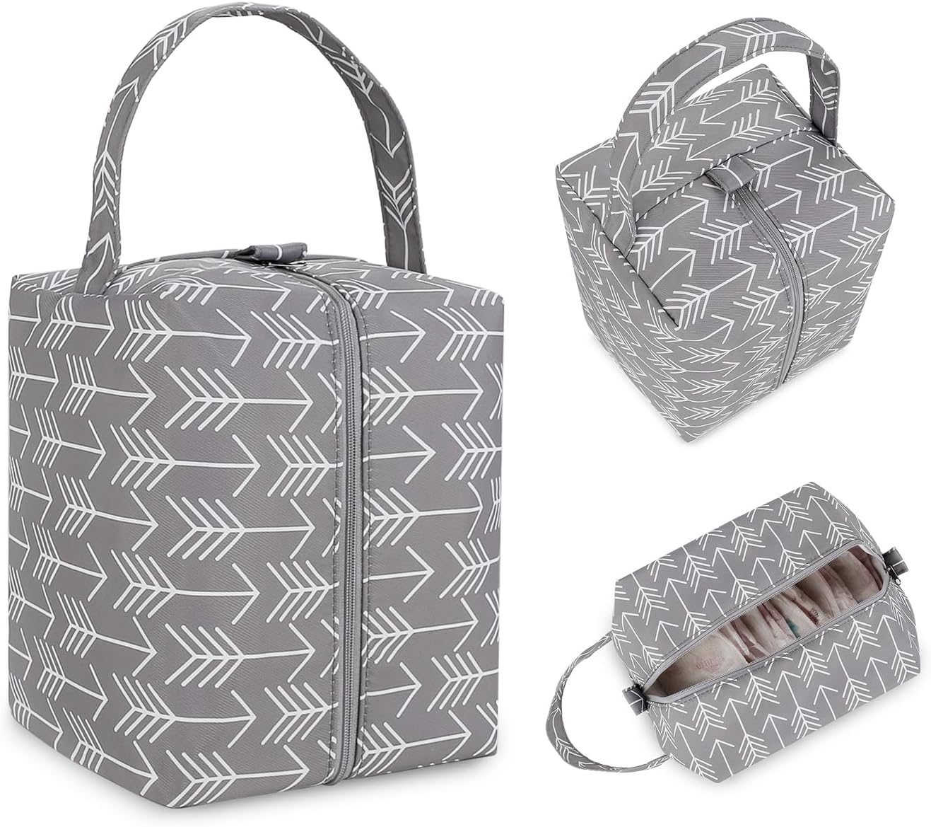 MOMIGO Wet Dry Bags for Baby Cloth Diapers - Waterproof Pod Hanging Diaper Bag Reusable, Washable for Baby Stroller, Diaper Bag, Breast Pump Parts, Travel Bag