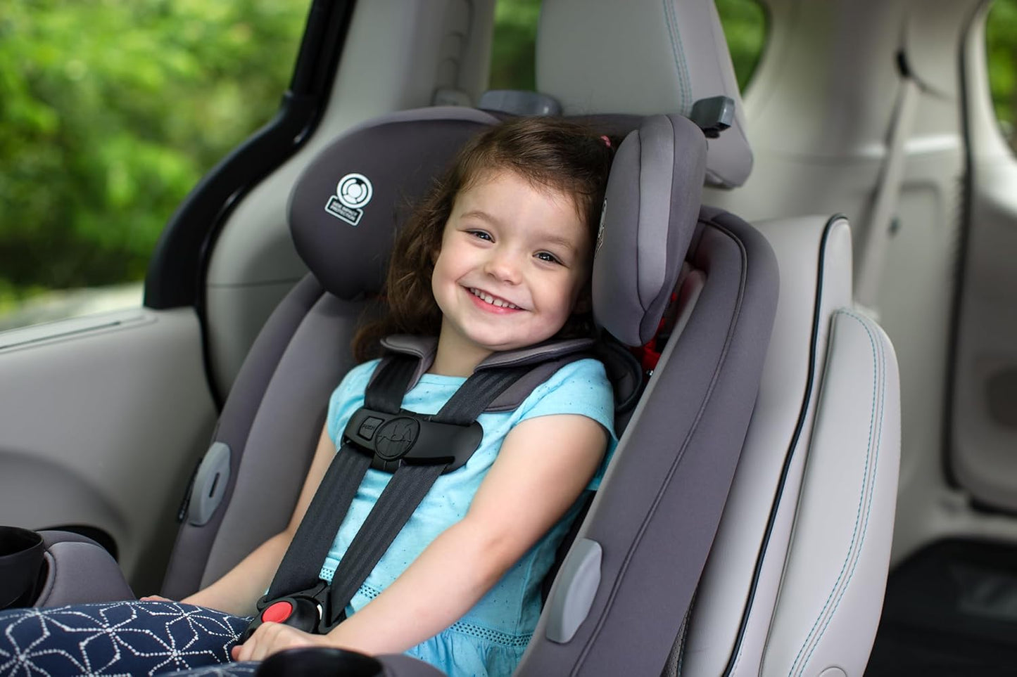 Safety 1st Grow and Go All-in-One Slim Convertible Car Seat, Rear Facing, 5-40 lbs, Forward Facing (30–65 lbs), High Back Booster Seat 40-100 pounds, Alaskan Blue