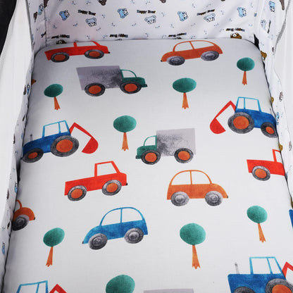 Bassinet Sheet Set 2 Pack Snug Fitted Bedside Sleeper Bassinet Sheets, Stretchy Ultra Soft, Unisex Boy Girl, Light Blue & Dinosaur