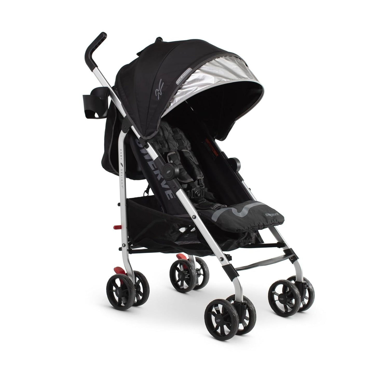 Baby Delight | Swerve Stroller | Lightweight | for Travel & Everyday | Multi-Position Recline | Compact Fold | Extra Storage | Tan