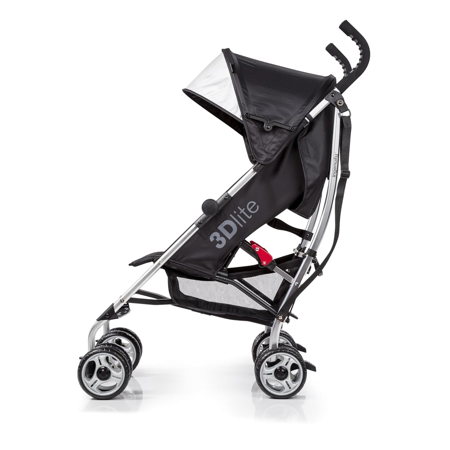 Bright Starts Ford Bronco HighGear Stroller, Lightweight Foldable Stroller with Sport Details, Large Storage Basket, Anti-Shock & Lockable Wheels, Unisex Area 51 Blue/Green
