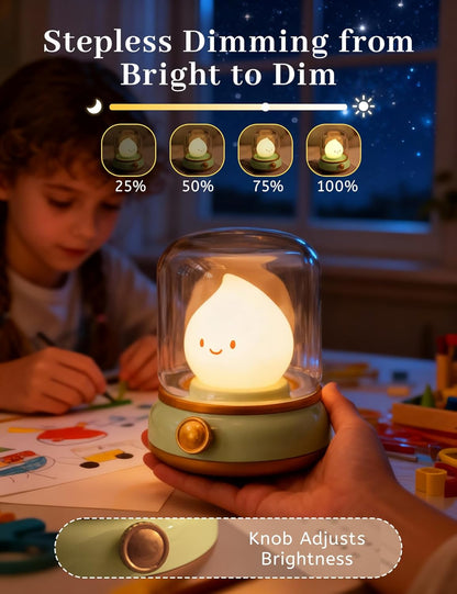 3pcs Cozy Campfire Nightlight Kits, Soothing Nature Sounds, White Noise Night Light for Baby Adult, Rechargeable, Cute Flame Lamp, Best Gift for Kids Bedrooms Camping Trips