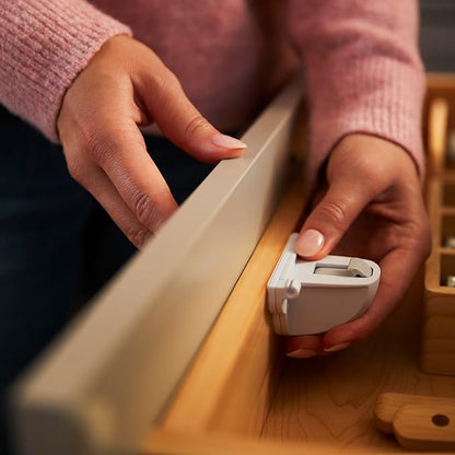 Safety 1st Adhesive Magnetic Cabinet Locks, Includes 12 Child Locks for Cabinets & Drawers, 2 Keys, White