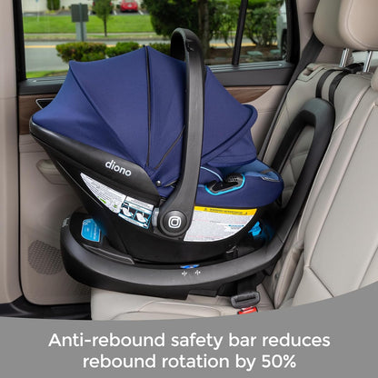 Diono LiteClik30 RXT SafePlus Infant Car Seat and Base, Rear-Facing for Infants 4-30lbs, SafePlus Engineering, with Infant Insert, UPF 50+ Sunshade