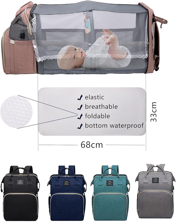 houscly Diaper Bags Backpack for Baby Boy : Large Baby Bag for Boys Girls Mom Toddler Women Men Dad Big Travel Newborn Essential Baby Registry Search Must Haves Grey