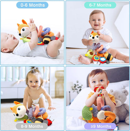 MONSTIME Musical Car Seat Toys Newborn Toys, Stroller Toys Baby Toys 0-6 Months Infant Toys, Baby Toys for Carseat Stroller Crib with Rattles Teether, Baby Toys for 0 3 6 9 12 Boys Girls Enfants