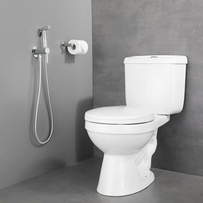 Chrome Handheld Bidet Sprayer for Toilet Warm Water, WiPPhs Stainless Steel Polished Silver Bidet Hand Held Sprayer with Brass Hot and Cold Mixing Valve, WI9138CP
