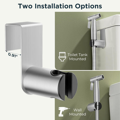Handheld Bidet Sprayer for Toilet, Stainless Steel Jet Spray Kit Adjustable Pressure, Leak-Proof Jet Spray, Feminine Wash & Muslim Shower, Wall/Toilet Mount, Used for RV Toilets
