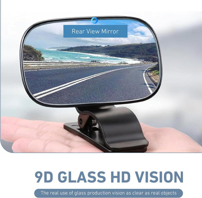 Car Mirror for Baby, 360° Rotatable Adjustable HD Observation Glass, Wide Angle Rear Seat Viewer with ABS Clip, Universal Safety Child Monitor for Vehicle (Black)