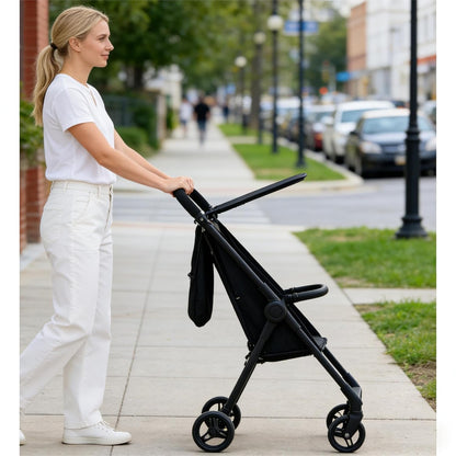 Lightweight Travel Baby Stroller, Compact Foldable Baby Stroller with Sun Visor, Convenience Airplane Strollers, Ultra-Compact One-Hand Foldable Stroller, Baby Airplane Travel Essentials (Grey)