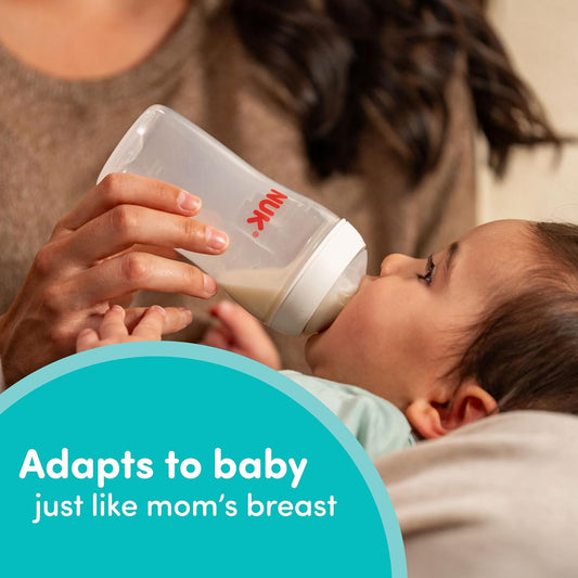NUK Perfect Match, Slow Flow, Soft Silicone Nipple with Anti-Colic Vent, 2 Pack, BPA Free