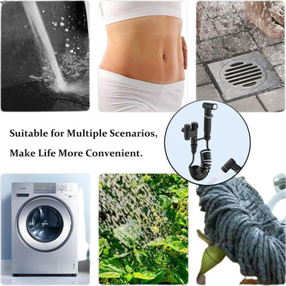 Handheld Bidet Sprayer for Toilet, Handheld Sprayer Kit, Baby Cloth Diaper Sprayer Set for Feminine Wash- Easy to Install - Stainless Steel (Silver)