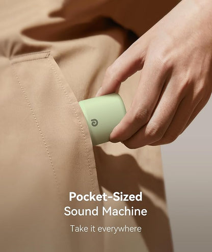 Dreamegg Sound Machine for Sleep - Portable Sound Machine Baby Adults, 16 Soothing Sounds, Timer, Travel Mini White Noise Sound Machine for On-The-go Home Baby Shower Registry Gift, Green