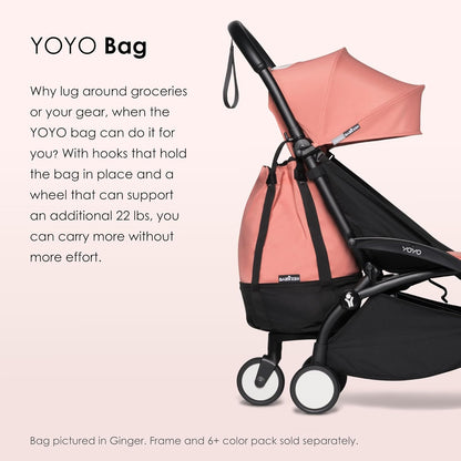 Babyzen YOYO Bag, Toffee - Offers Extra and Sturdy Storage on YOYO2 - Includes Bag, Rolling Base and Hooks