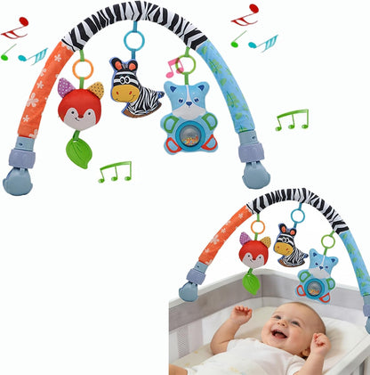 Pau1Hami1ton Baby Stroller Arch Toys, Car Seat Toys,Bouncer Toy Bar/Mobile for Bassinet,Adjustable Baby Hanging Toys Fit for Crib Bed,Stroller,Car Seat.S-19(Crab)