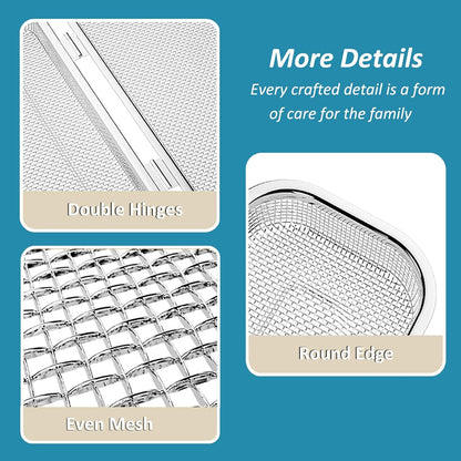 Stainless Steel Dishwasher Basket for Utensils - 18/8 Food-Grade, Custom Fit Size Secure Hold Design Prevents Slipping | Food-Grade Metal & 10-Mesh Drying Tech