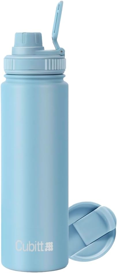 Hydro Bottle 24 oz – Insulated Steel – Mint Green | 2 Leak-Proof Lids, Cold 24h/Hot 12h