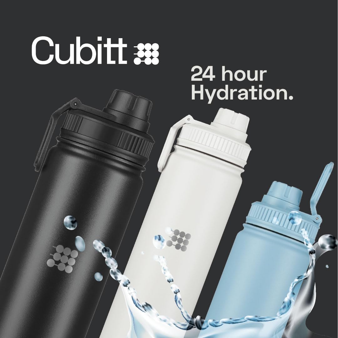 Hydro Bottle 24 oz – Insulated Steel – Mint Green | 2 Leak-Proof Lids, Cold 24h/Hot 12h