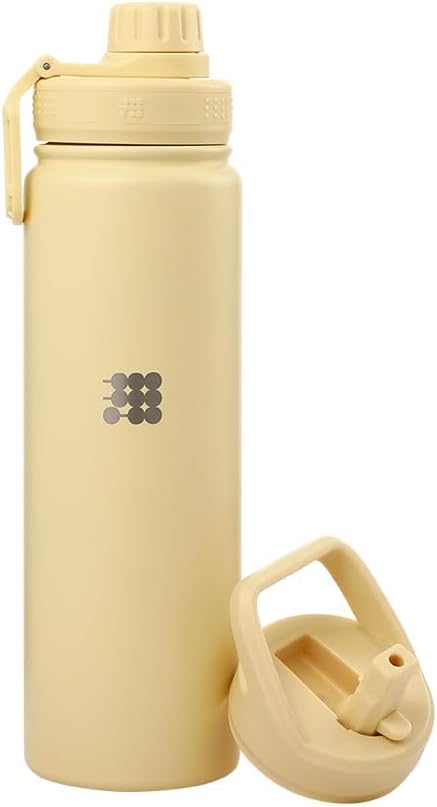Hydro Bottle 24 oz – Insulated Steel – Mint Green | 2 Leak-Proof Lids, Cold 24h/Hot 12h