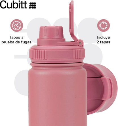 Hydro Bottle 24 oz – Insulated Steel – Mint Green | 2 Leak-Proof Lids, Cold 24h/Hot 12h
