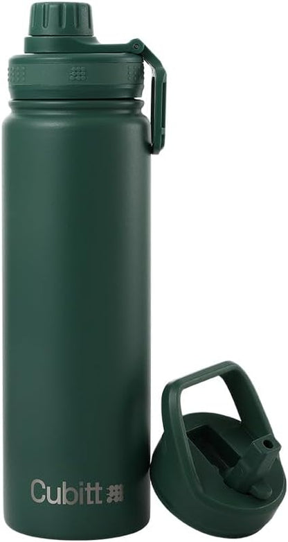 Hydro Bottle 24 oz – Insulated Steel – Mint Green | 2 Leak-Proof Lids, Cold 24h/Hot 12h