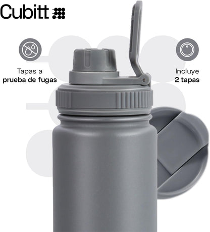 Hydro Bottle 24 oz – Insulated Steel – Mint Green | 2 Leak-Proof Lids, Cold 24h/Hot 12h