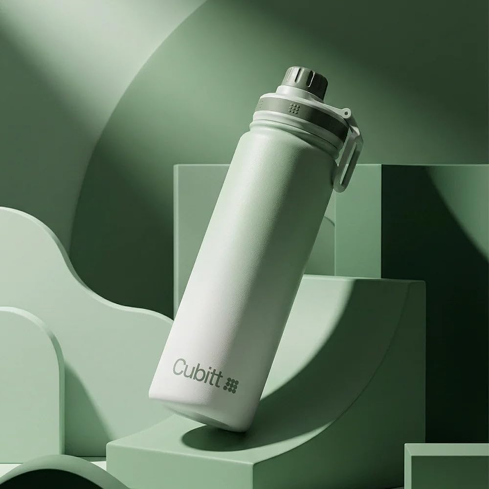 Hydro Bottle 24 oz – Insulated Steel – Mint Green | 2 Leak-Proof Lids, Cold 24h/Hot 12h