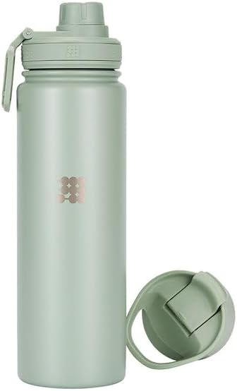Hydro Bottle 24 oz – Insulated Steel – Mint Green | 2 Leak-Proof Lids, Cold 24h/Hot 12h