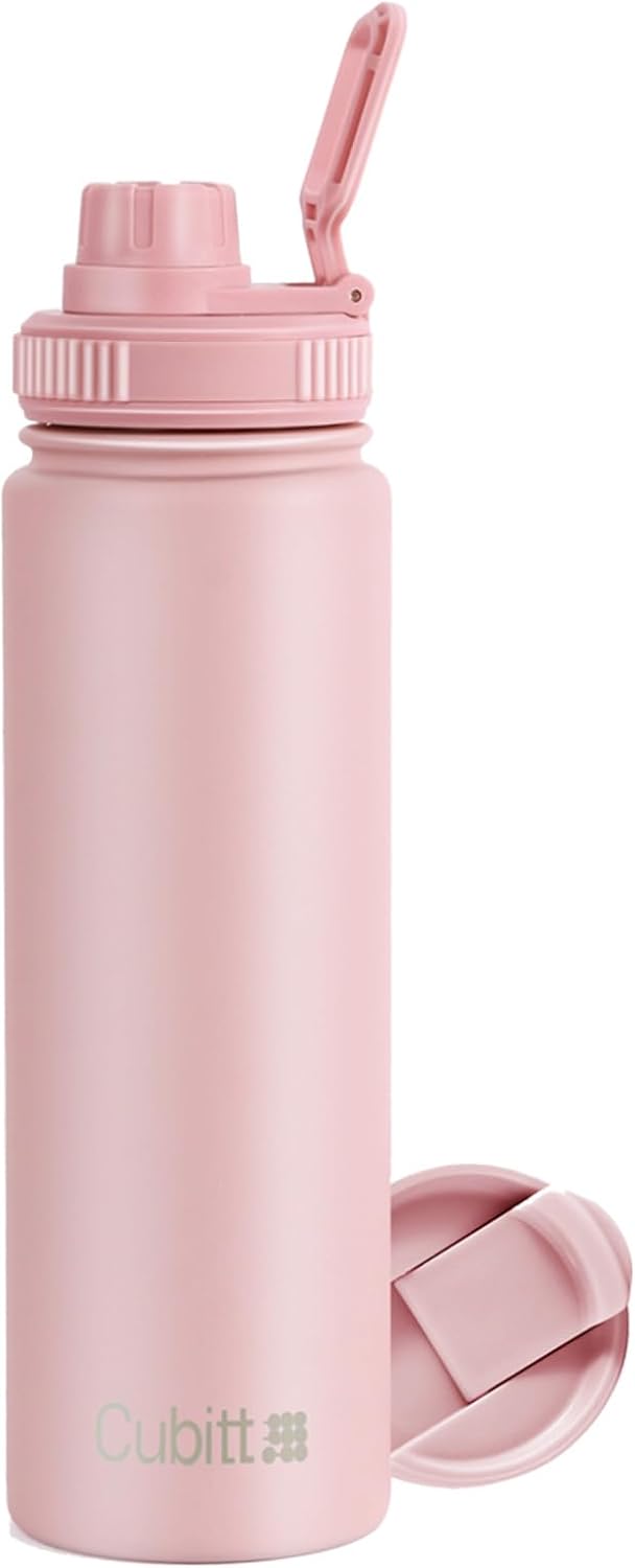 Hydro Bottle 24 oz – Insulated Steel – Mint Green | 2 Leak-Proof Lids, Cold 24h/Hot 12h