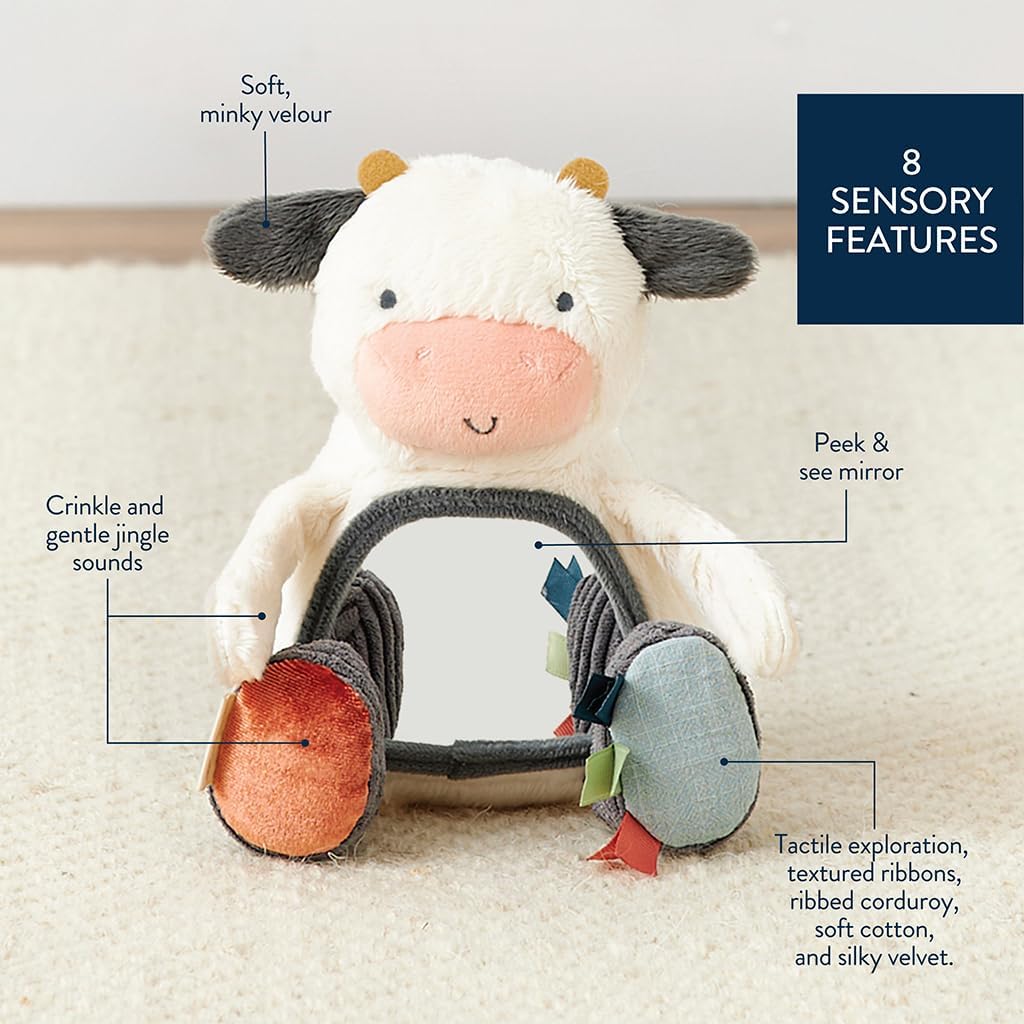 Sensory Tummy Time Mirror Infant Toy - Ages 0 Months & Up (Bear)