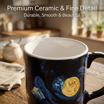 17 oz Ceramic Travel Mug, Colorful Floral Coffee Mug with Lid | 17 oz Ceramic Travel Mug • Microwave & Dishwasher Safe • Handle • Gift Box Included