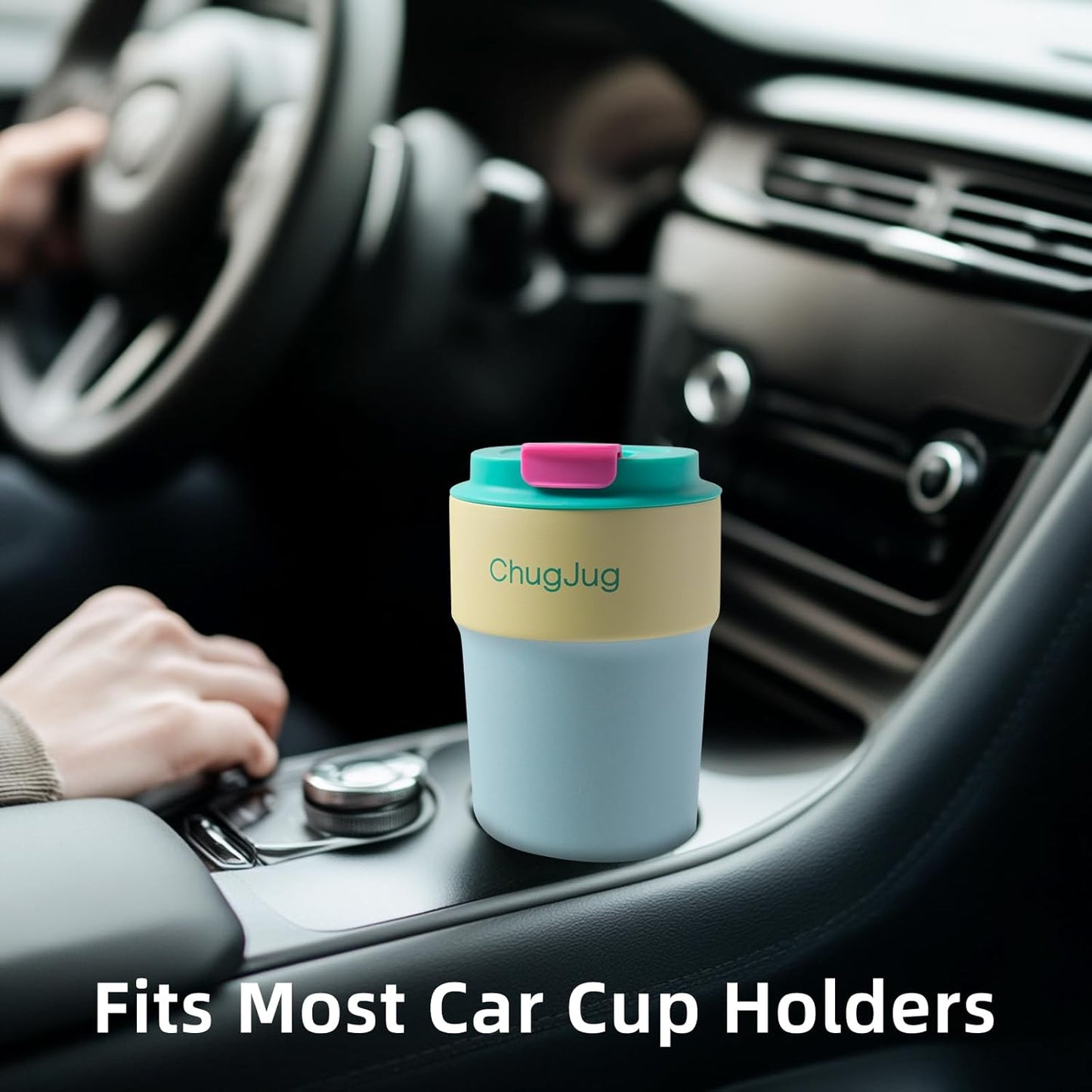 16 oz Travel Coffee Mug with Ceramic Coating, Leak-Proof Vacuum Insulated Coffee Tumbler with Lid, Reusable Double Wall Stainless Steel Travel Cup for Hot& Cold Drinks (Violet Dream)