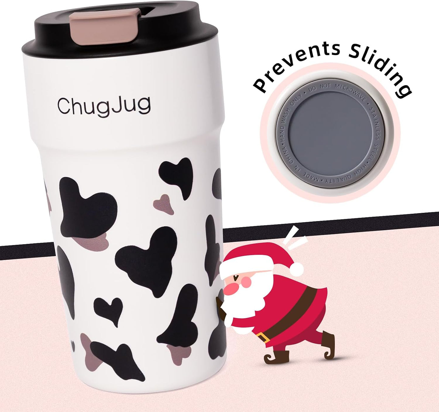 16 oz Travel Coffee Mug with Ceramic Coating, Leak-Proof Vacuum Insulated Coffee Tumbler with Lid, Reusable Double Wall Stainless Steel Travel Cup for Hot& Cold Drinks (Violet Dream)