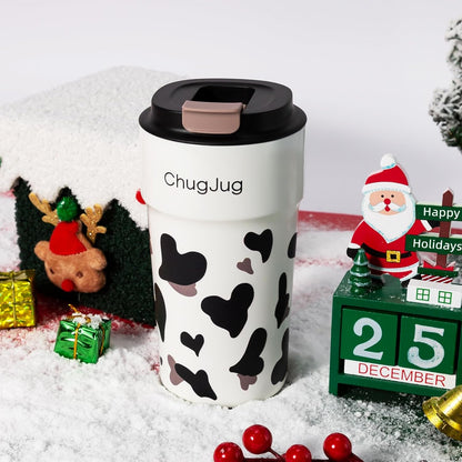 16 oz Travel Coffee Mug with Ceramic Coating, Leak-Proof Vacuum Insulated Coffee Tumbler with Lid, Reusable Double Wall Stainless Steel Travel Cup for Hot& Cold Drinks (Violet Dream)