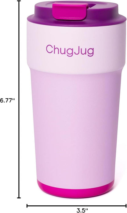 16 oz Travel Coffee Mug with Ceramic Coating, Leak-Proof Vacuum Insulated Coffee Tumbler with Lid, Reusable Double Wall Stainless Steel Travel Cup for Hot& Cold Drinks (Violet Dream)