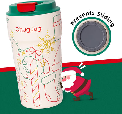 16 oz Travel Coffee Mug with Ceramic Coating, Leak-Proof Vacuum Insulated Coffee Tumbler with Lid, Reusable Double Wall Stainless Steel Travel Cup for Hot& Cold Drinks (Violet Dream)