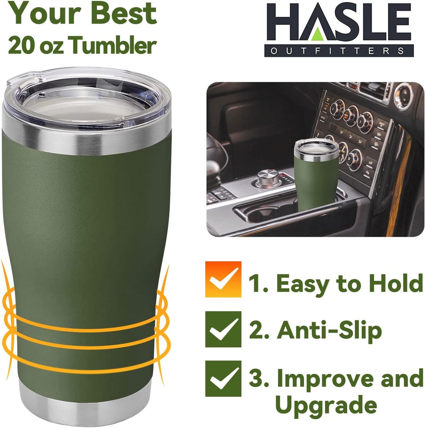 20 oz Tumbler Bulk, Stainless Steel Tumblers with Lid, Vacuum Insulated Tumbler, Double Wall Powder Coated Cup, coffee mugs, Navy Blue, 6 Pack