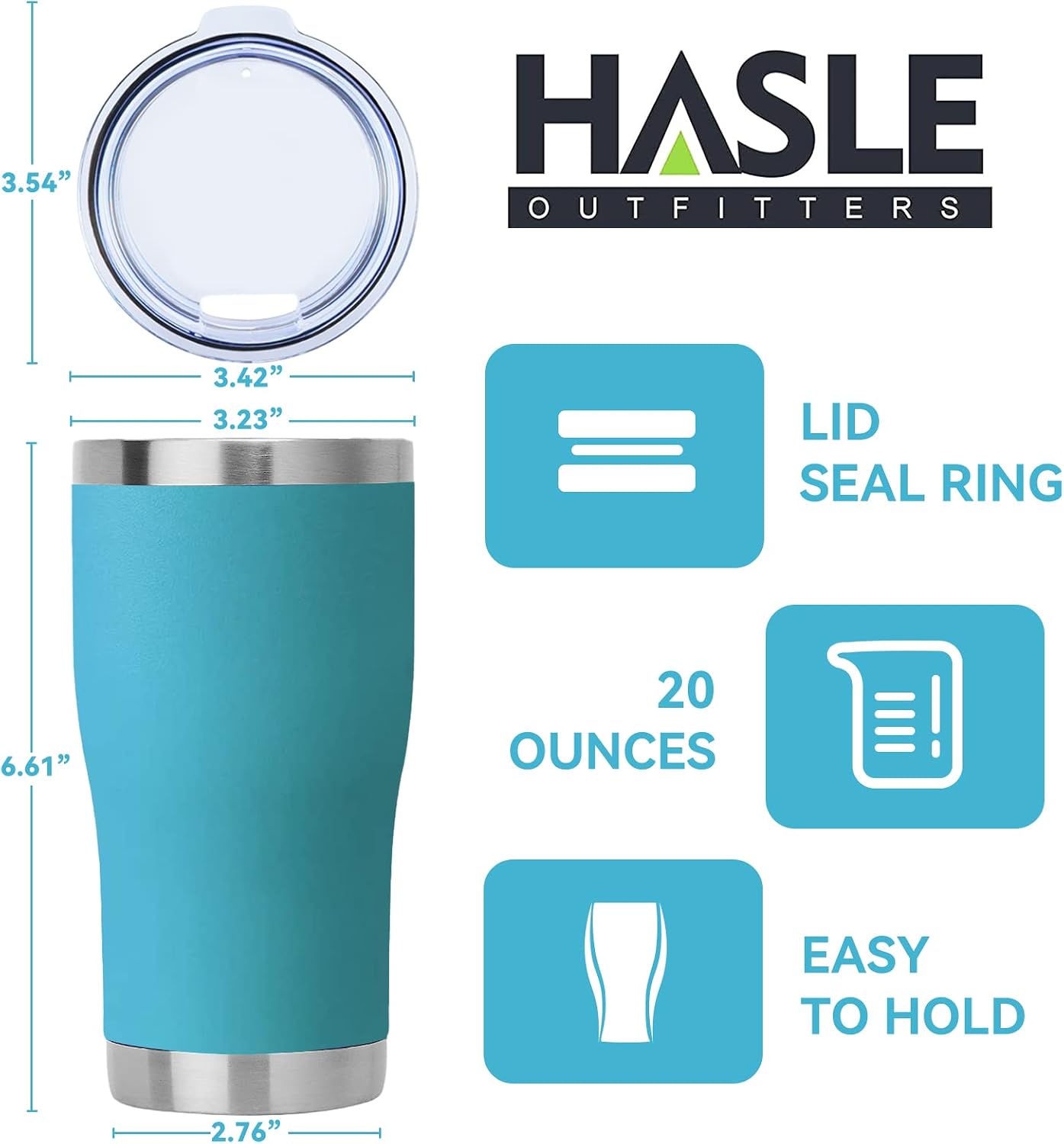20 oz Tumbler Bulk, Stainless Steel Tumblers with Lid, Vacuum Insulated Tumbler, Double Wall Powder Coated Cup, coffee mugs, Navy Blue, 6 Pack