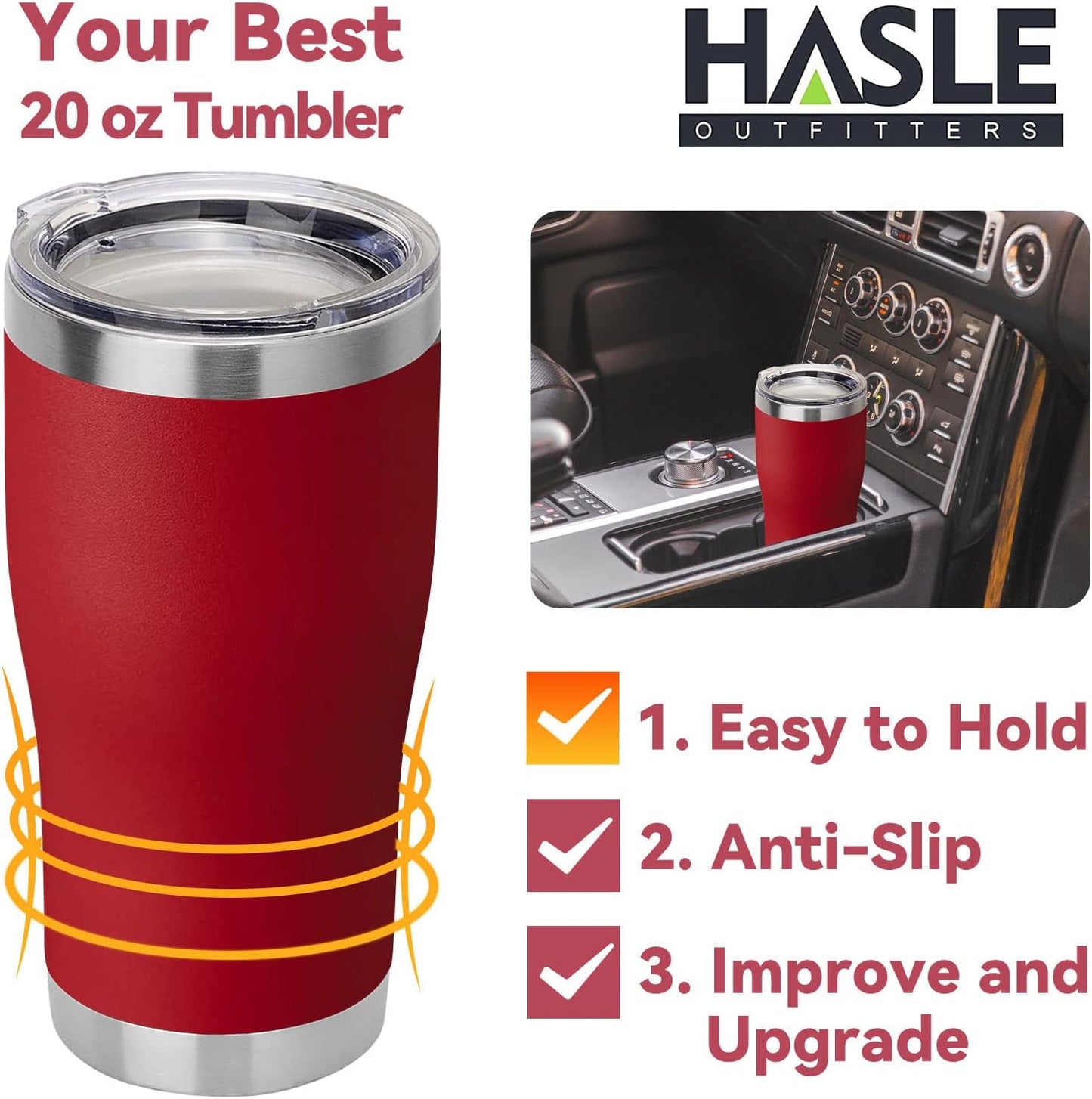 20 oz Tumbler Bulk, Stainless Steel Tumblers with Lid, Vacuum Insulated Tumbler, Double Wall Powder Coated Cup, coffee mugs, Navy Blue, 6 Pack