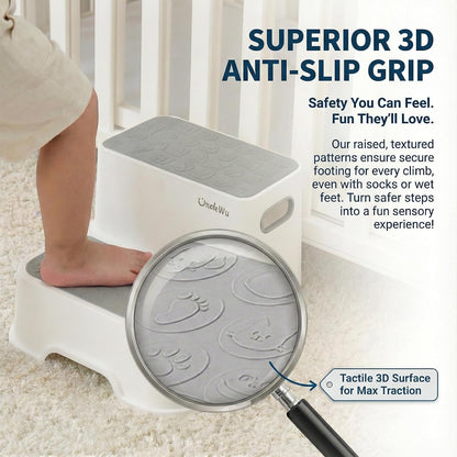 2 Pack Toddler Step Stool, Non-Slip Kids Bathroom Stool