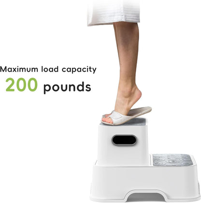 2 Pack Toddler Step Stool, Non-Slip Kids Bathroom Stool