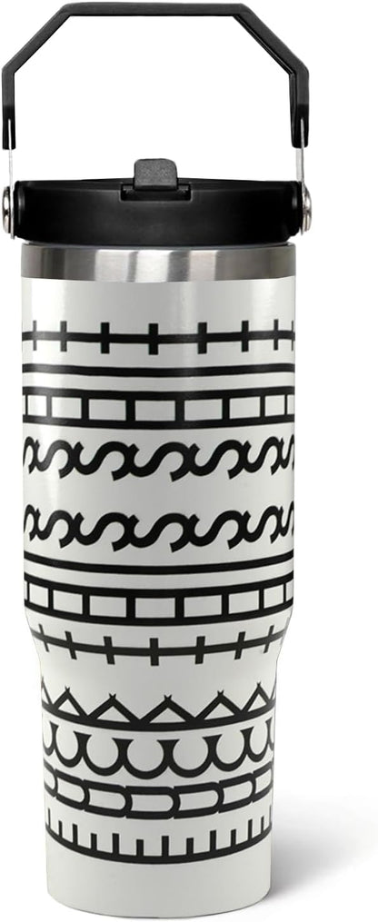 30oz Hidden Message Flip Tumbler With Lid and Straw,Checkered CoffeeTravel Mug Cup Water Botter,White Elephant Gifts,Office Humor Funny Gifts