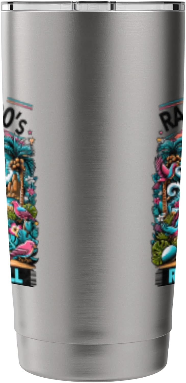 Raised On 80's Rock N Roll - Rock Band - Hair Band Stainless Steel Insulated Tumbler