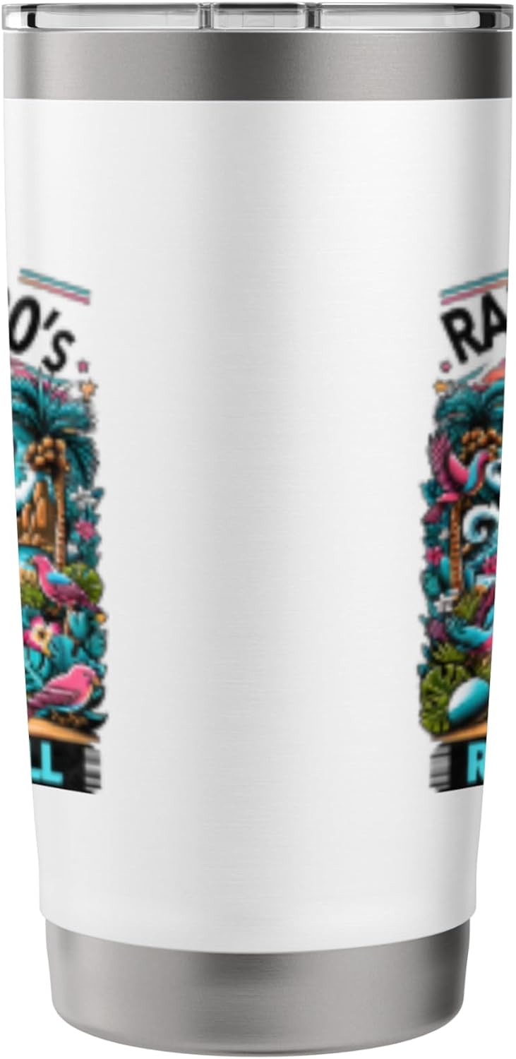 Raised On 80's Rock N Roll - Rock Band - Hair Band Stainless Steel Insulated Tumbler