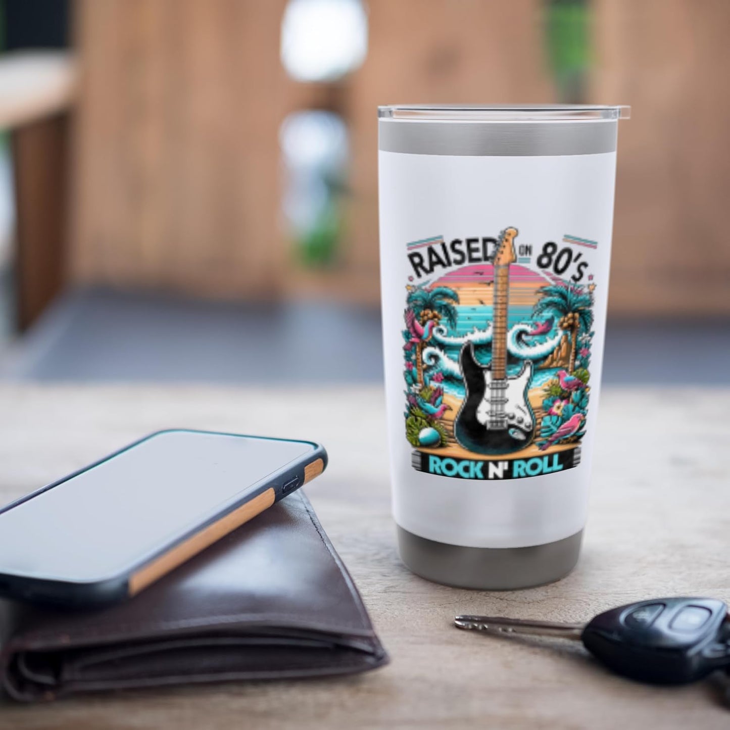 Raised On 80's Rock N Roll - Rock Band - Hair Band Stainless Steel Insulated Tumbler